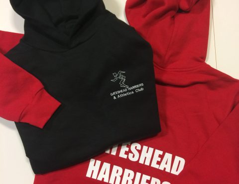 Gateshead Harriers Hoodie Red and Black