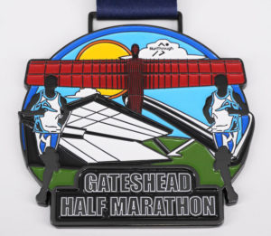 gateshead half marathon medal